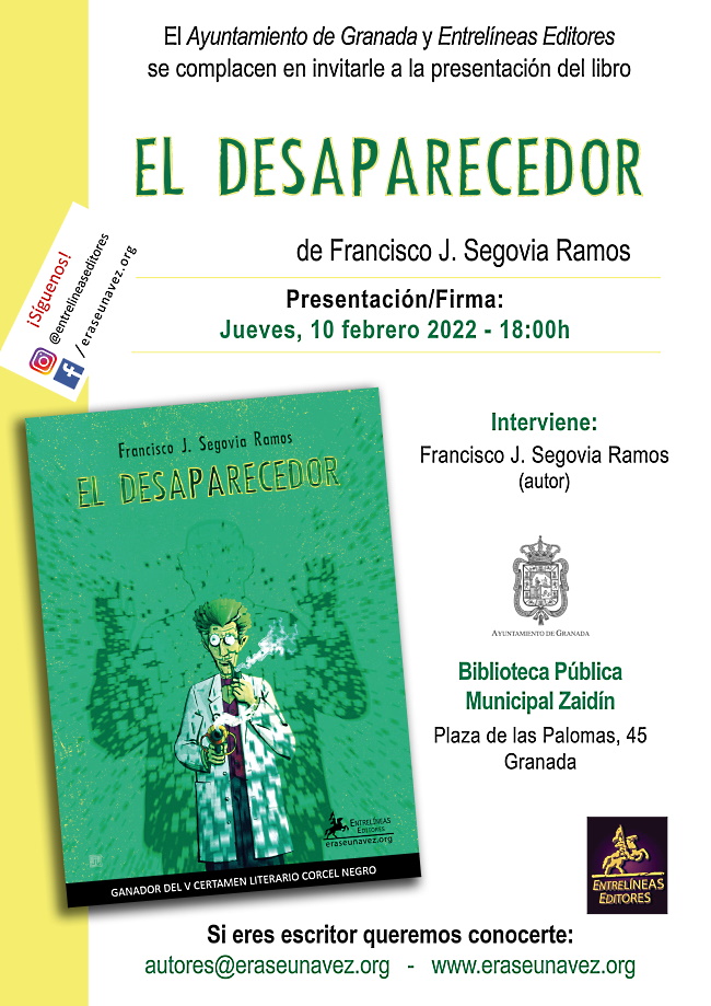 Presentacin del libro: El desaparecedor